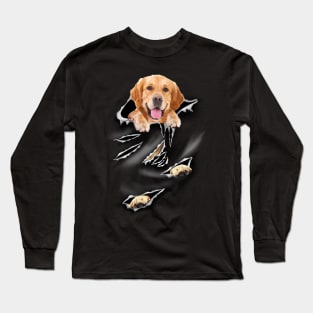 Golden Retriever Face Mask Long Sleeve T-Shirt